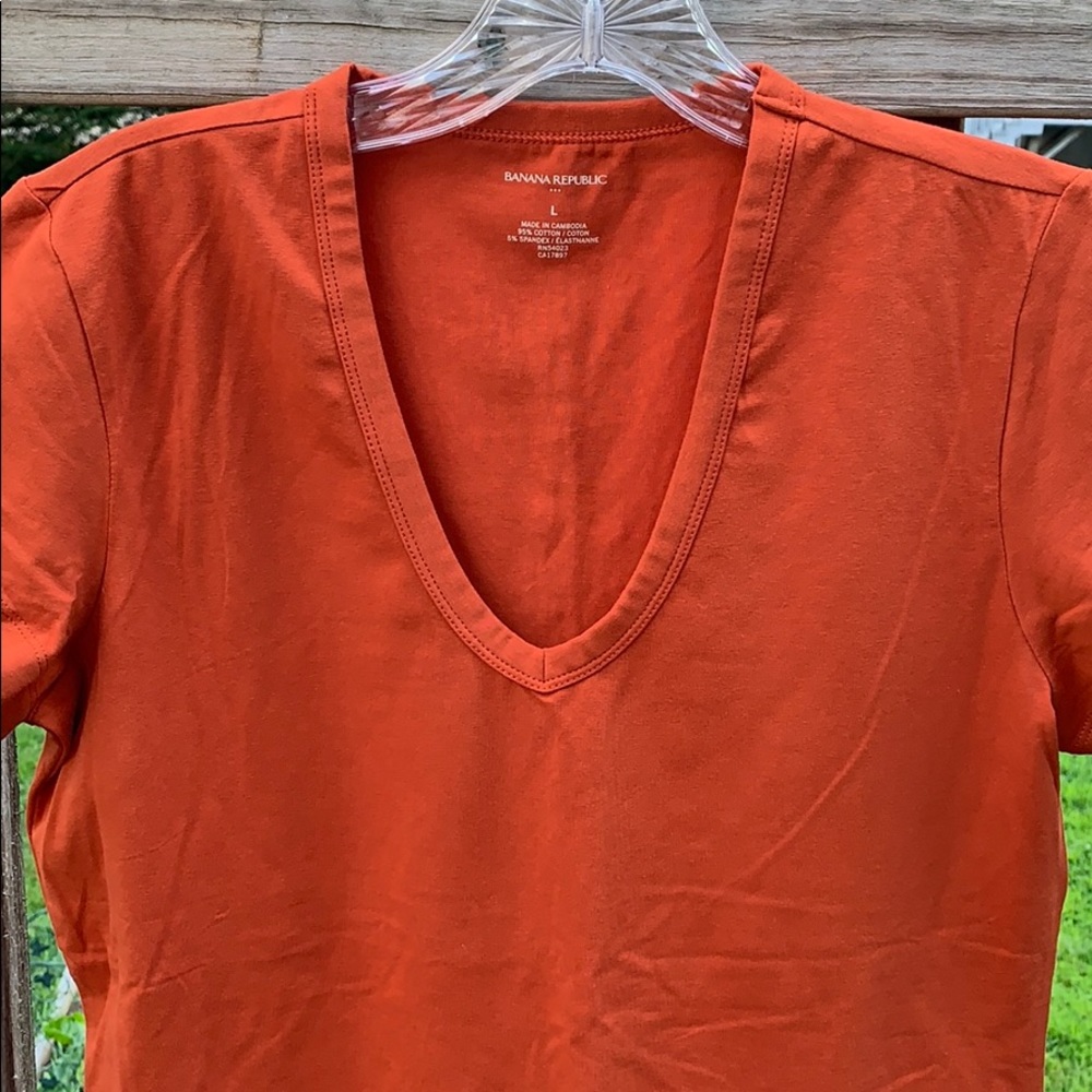 Burnt Orange Tee Banana Republic